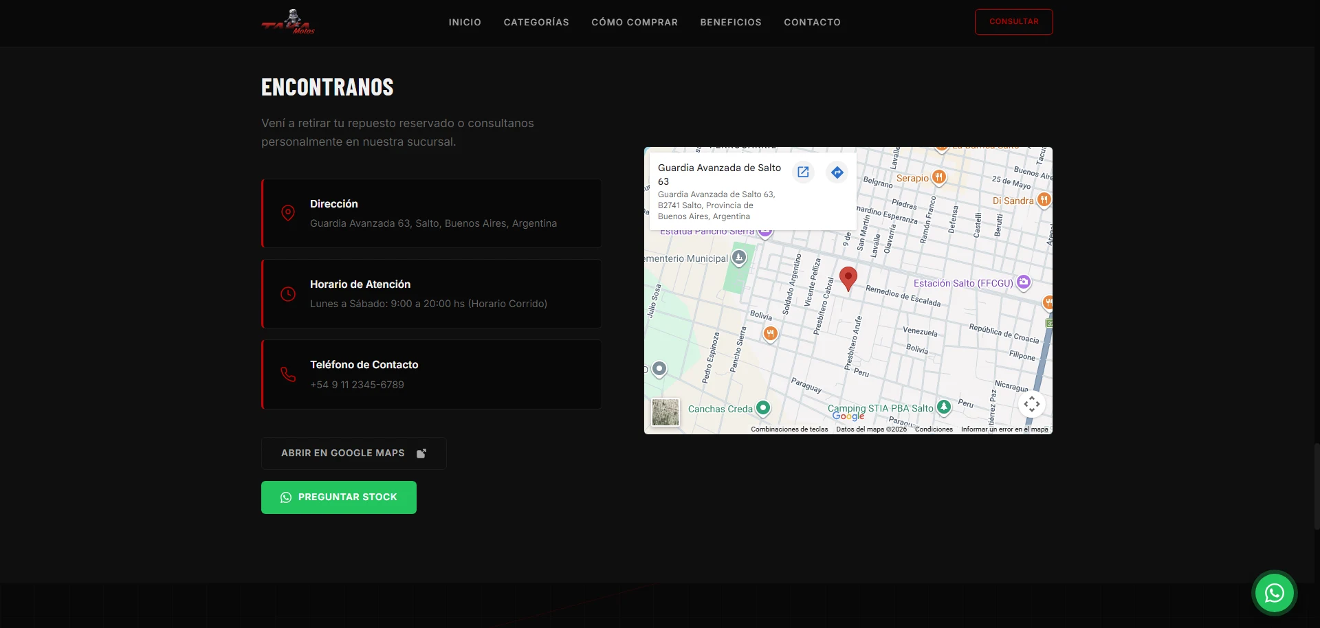 Taka Motos: ubicación con mapa